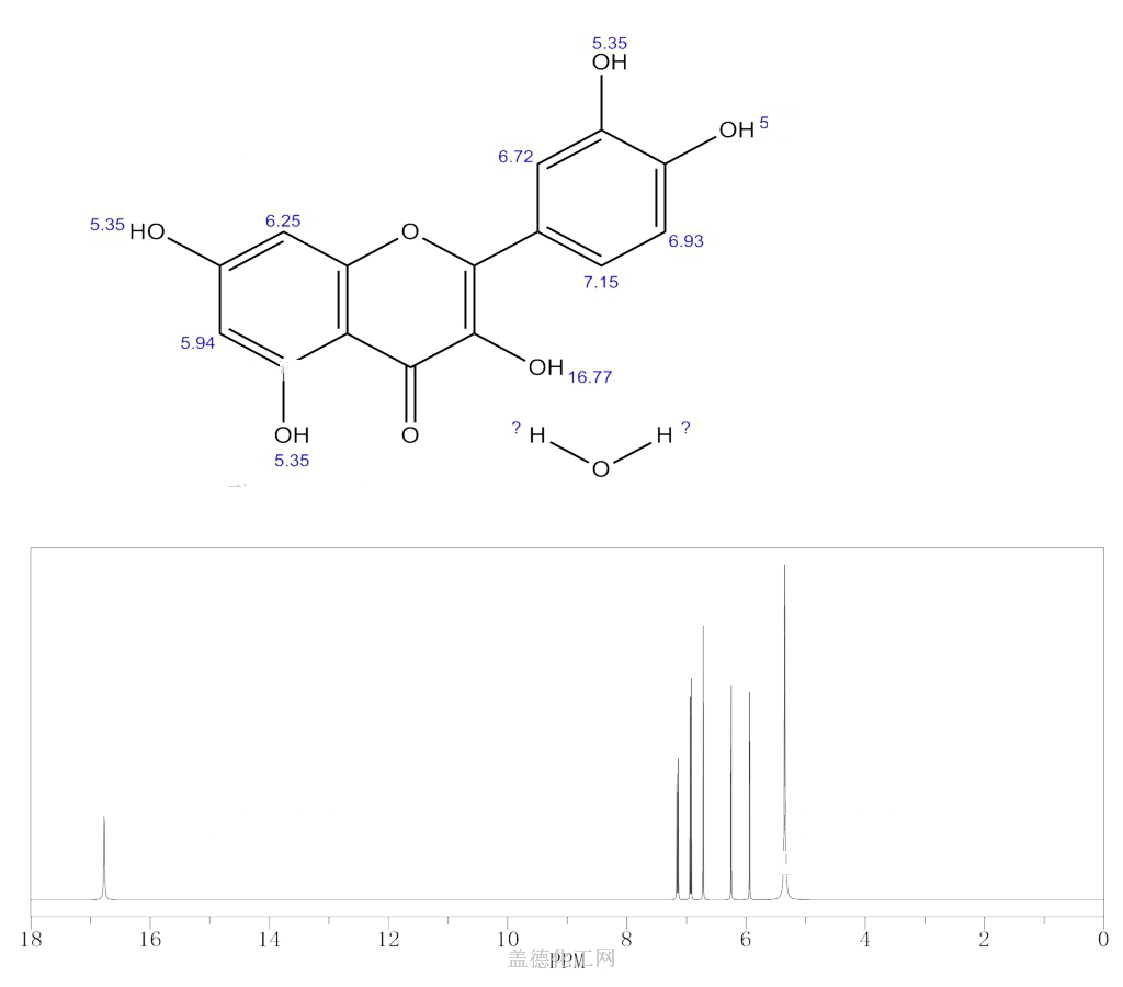 cas号849061-97-8 槲皮素水合物分子式,结构式,msds