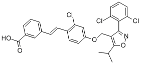 Benzoic acid,3-[2-[2-chloro-4-[[3-(2,6-dichlorophenyl)-5-(1-methylethyl)-4-isoxazolyl]methoxy]phenyl]ethenyl]-