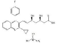 6-Heptenoic acid, 7-[2-cyclopropyl-4-(4-fluorophenyl)-3-quinolinyl] -3,5-dihy -droxy-, (3R,5S,6E)-, compd. with (R)-methylbenzenemethanamine (1:1)