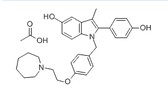 1-(p-(2-(Hexahydro-1H-azepin-1-yl)ethoxy)benzyl)-2-(p-hydroxyphenyl)-3-methylindol-5-ol monoacetate (salt)