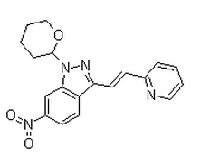 6-nitro-3-[(E)-2-(2-pyridyl)vinyl]-1-tetrahydropyran-2-yl-indazole