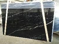 Black Marquina marble slab