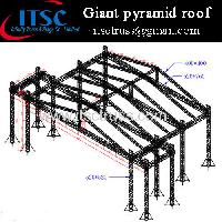 Heavy duty giant pyramid roof truss system for Mongolia client